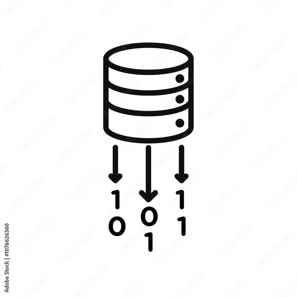 Data loss icon Vector flat thin line illustration Data loss icon Vector flat thin line illustration