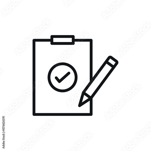Declarations icon Vector flat thin line illustration