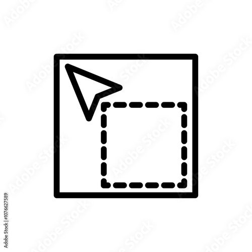 Drag and drop icon Vector flat thin line illustration
