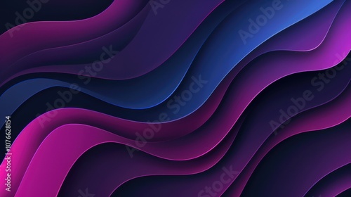 Abstract Wavy Background in Violet and Blue