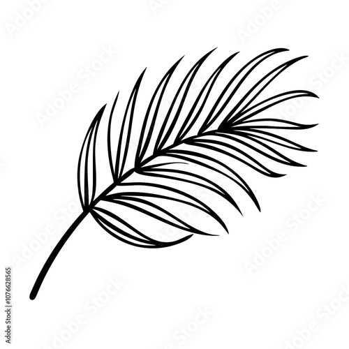 Palm Branch, Black Icon