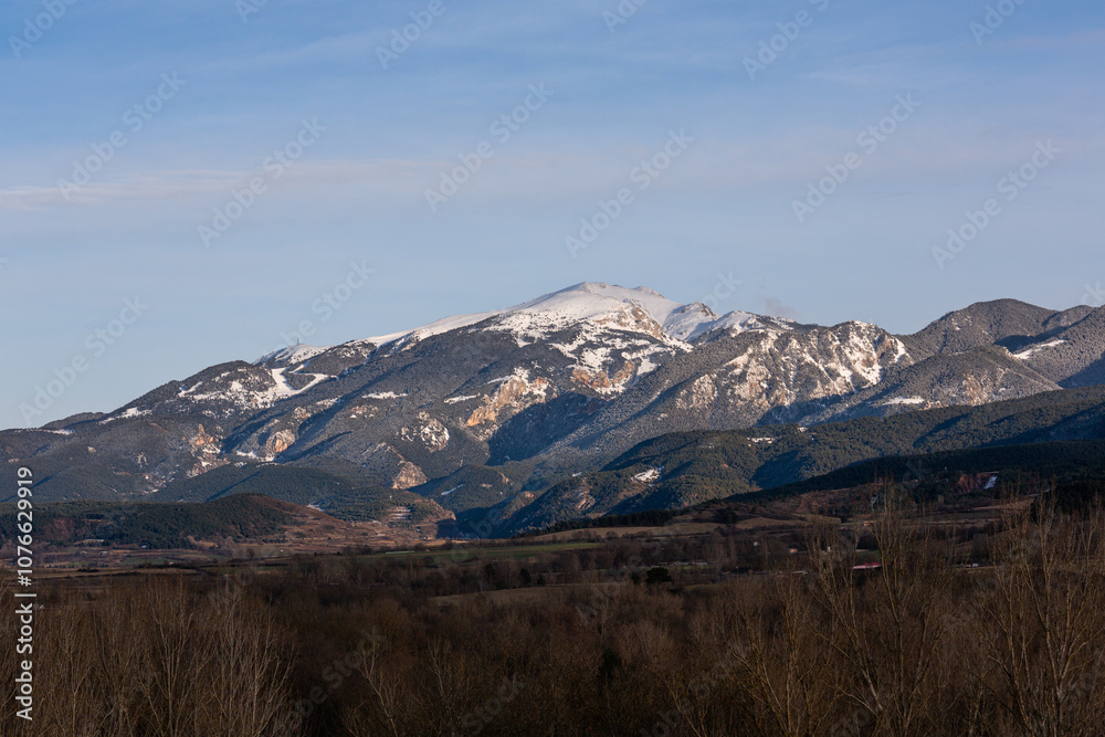 Mountain views in Pyrenees on a sunny winter day Mountain views in Pyrenees on a sunny winter day