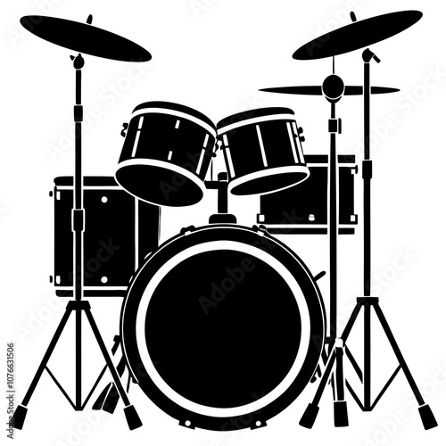 drum kit isolated on white