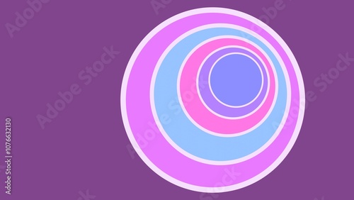 abstract background with concentric circles in pink purple blue colors