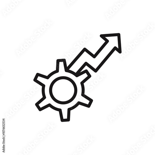 Improvement icon Vector flat thin line illustration