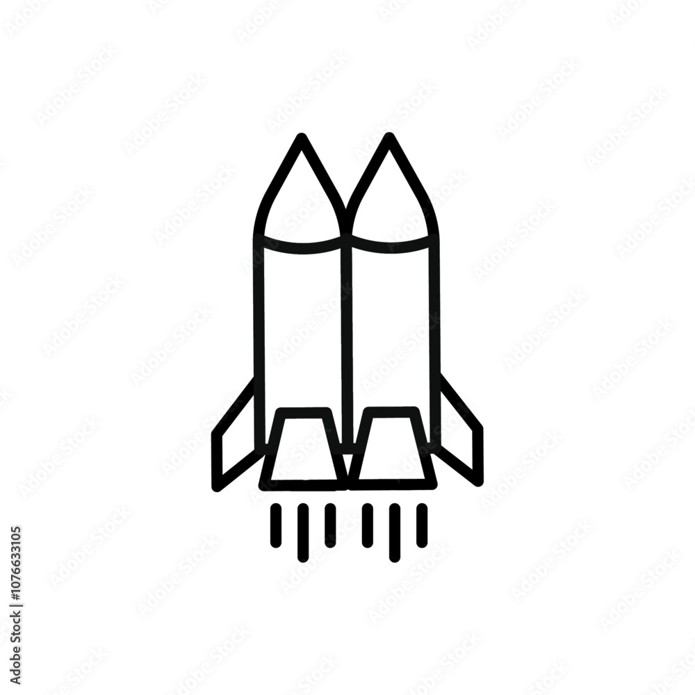 Jetpack icon Vector flat thin line illustration