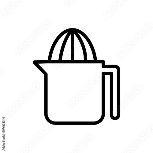 Juicer squeezer icon Vector flat thin line illustration