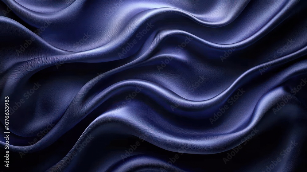 Abstract background of flowing dark blue silk fabric. Abstract background of flowing dark blue silk fabric.