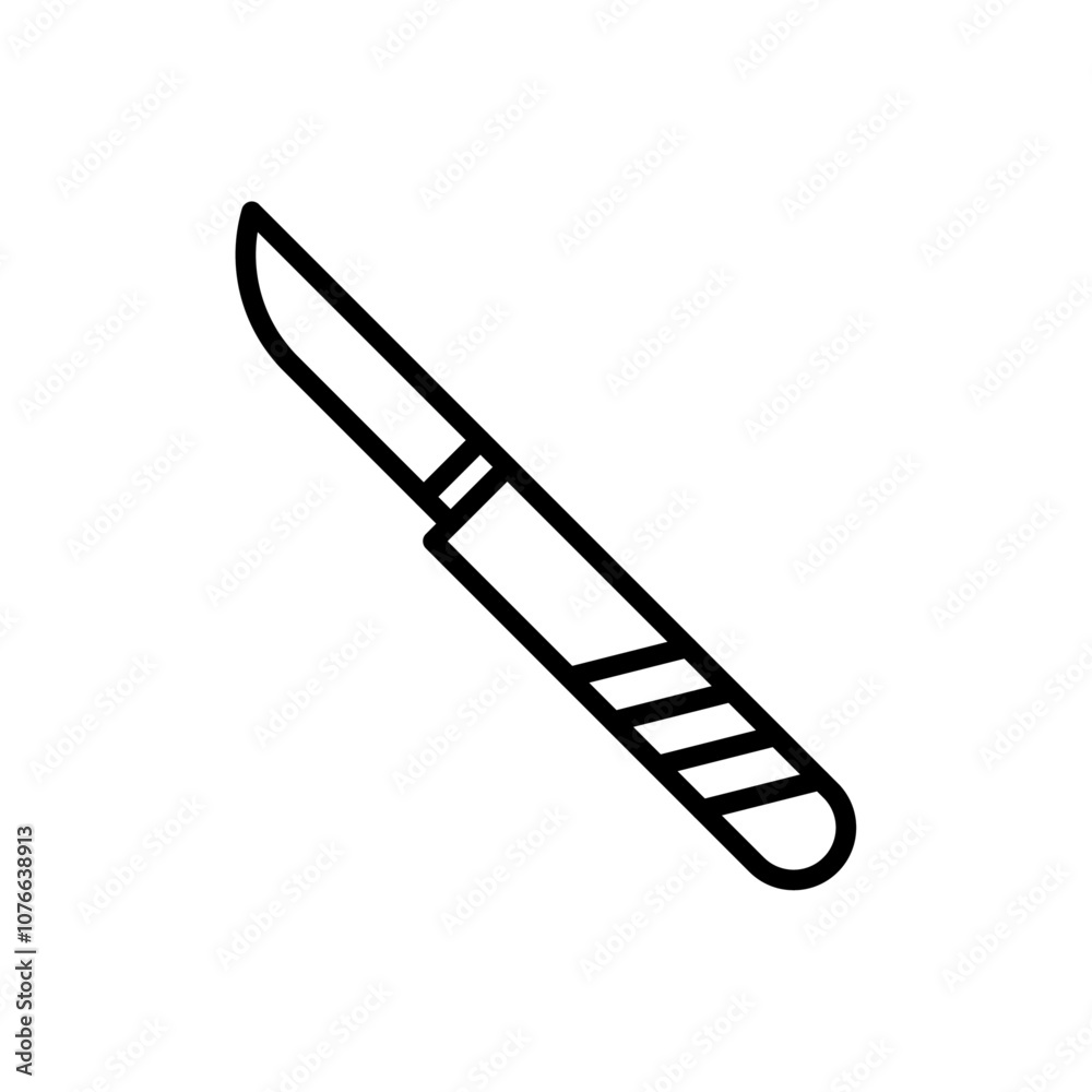 Scalpel icon Vector flat thin line illustration Scalpel icon Vector flat thin line illustration