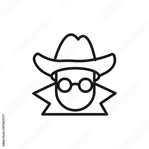 Spy icon Vector flat thin line illustration