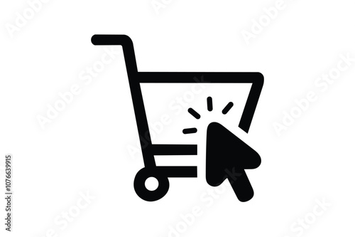 shopping vector, cart, icon, ecommerce, online, sale, buy, purchase, web, bag, online shopping, add, click, cursor, e-commerce, commercial, store, e-business, shop, daily shopping, e-shopping, symbol,