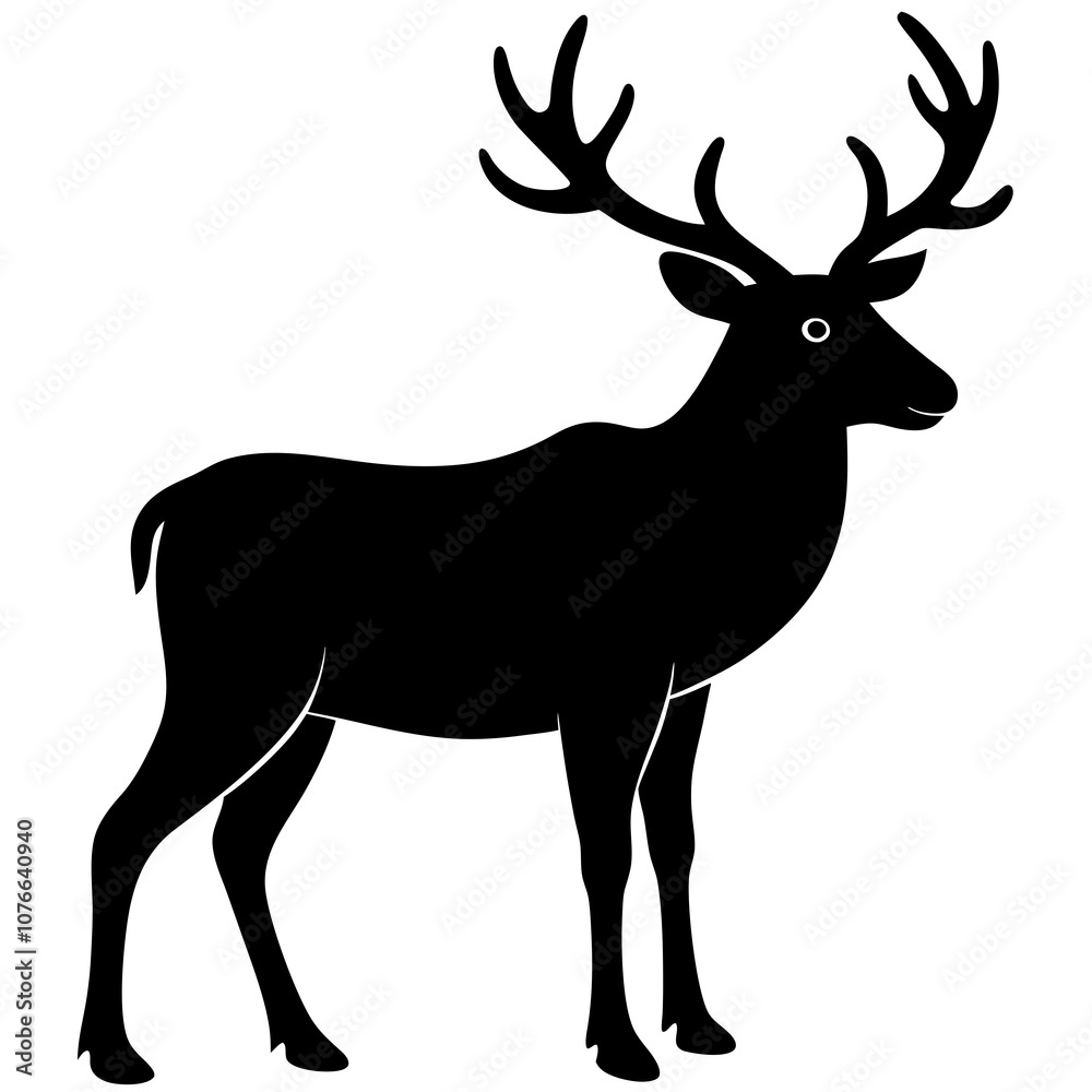 silhouette of a deer silhouette of a deer