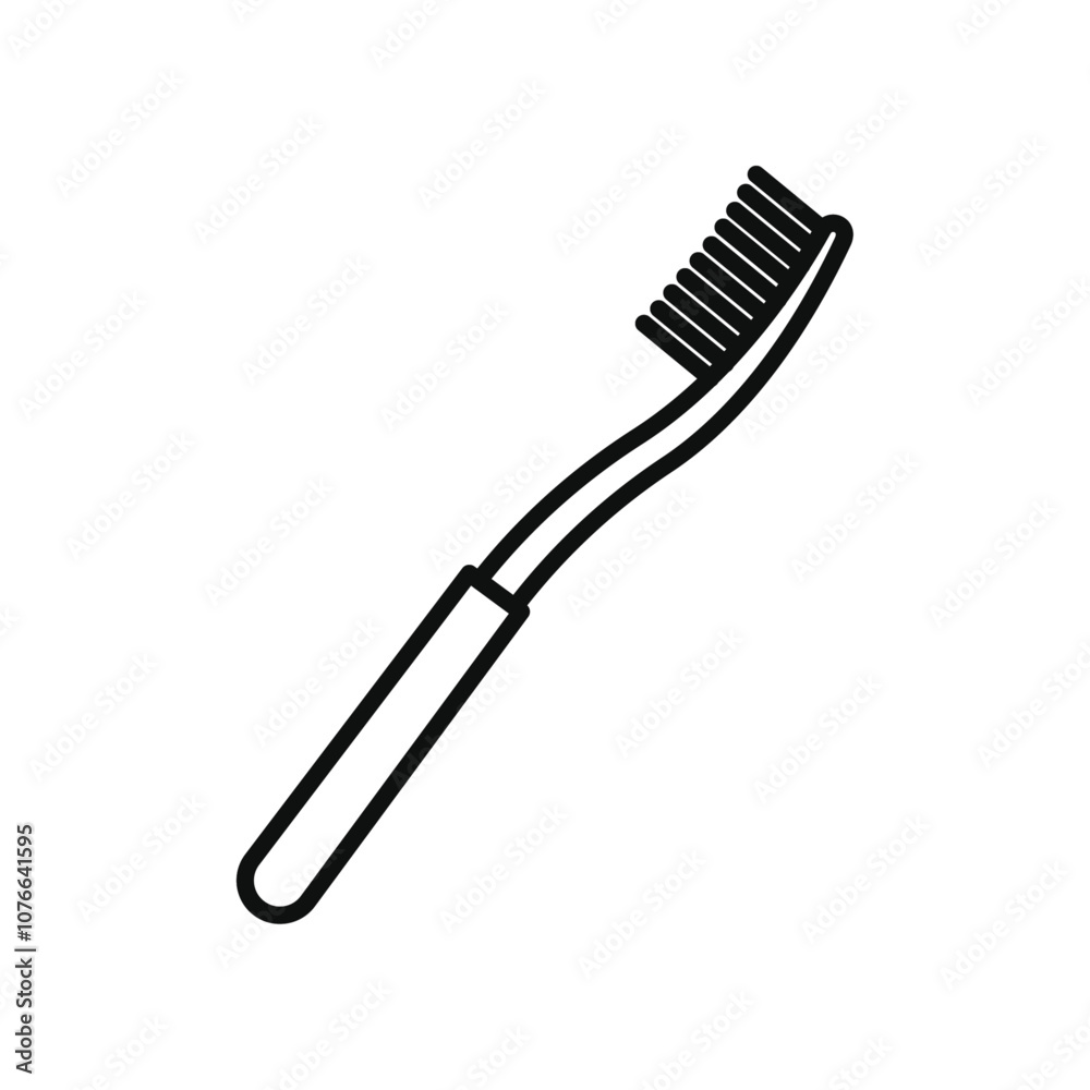 Toothbrush icon Vector flat thin line illustration Toothbrush icon Vector flat thin line illustration