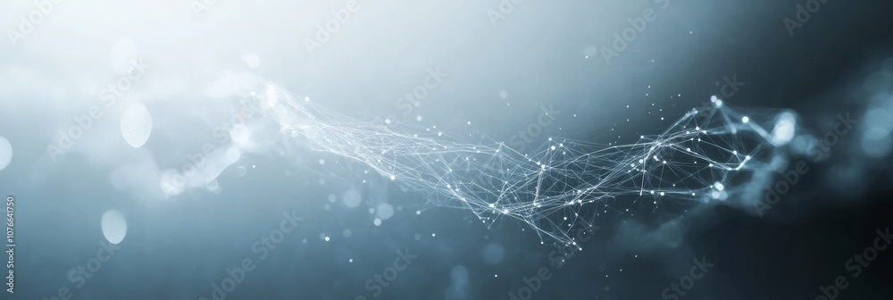 Data Flow Abstraction: Minimalistic Tech Background with Interconnected Lines and Glowing Dots in Soft Blue and Gray Tones Data Flow Abstraction: Minimalistic Tech Background with Interconnected Lines and Glowing Dots in Soft Blue and Gray Tones