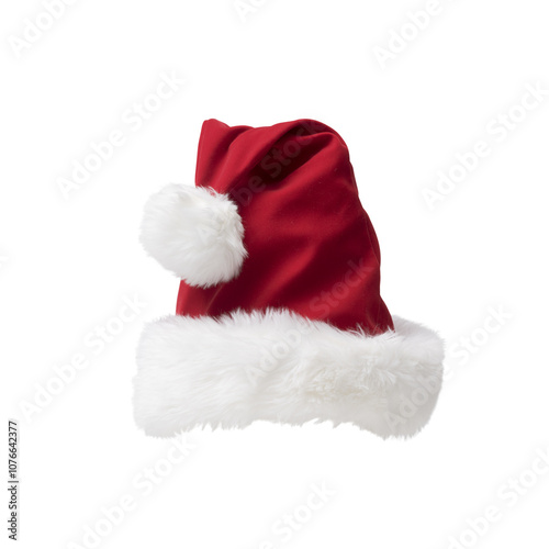 Red Christmas Santa's hat isolated on white background