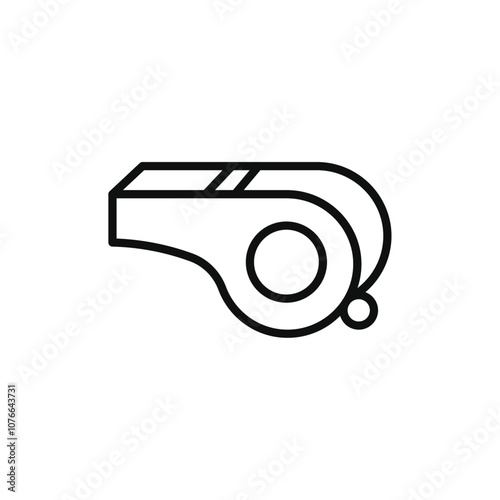 Whistle icon Vector flat thin line illustration