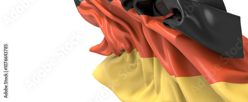 Germany national flag waving 3d render.