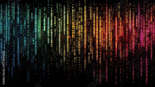 Wallpaper Mural Colorful Abstract Digital Design with Vertical Lines Torontodigital.ca