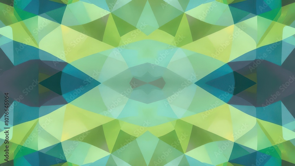 Obraz premium Abstract geometric pattern with shades of blue and green, green, texture
