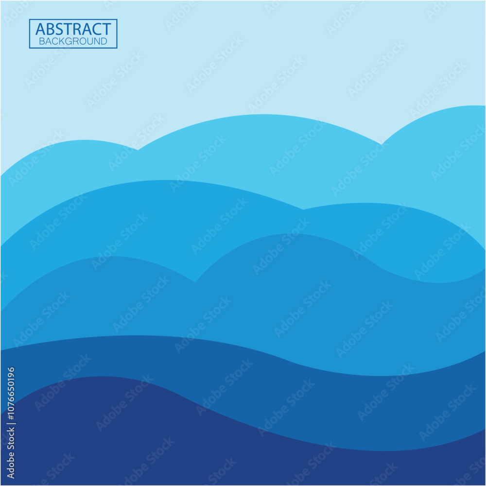 Blue wave vector abstract background flat design stock illustration Blue wave vector abstract background flat design stock illustration