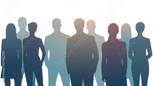 Business Group People Silhouette gradient. Vector illustration