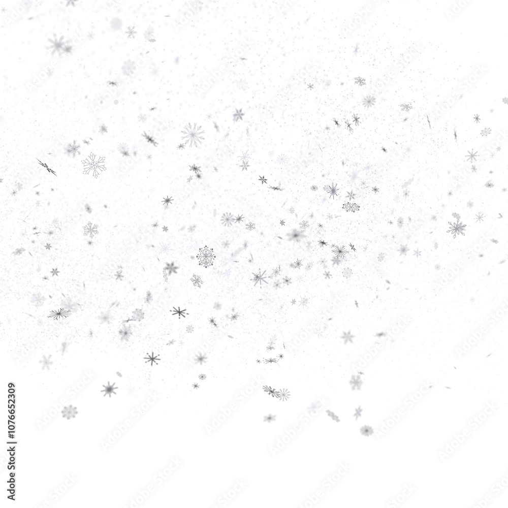 Whirling Snowflakes: Enthralling 3D Illustration of Falling Festive Snow Crystals Whirling Snowflakes: Enthralling 3D Illustration of Falling Festive Snow Crystals