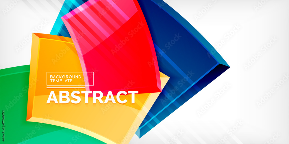 Round 3d shapes, plates background. Creative composition design template Round 3d shapes, plates background. Creative composition design template