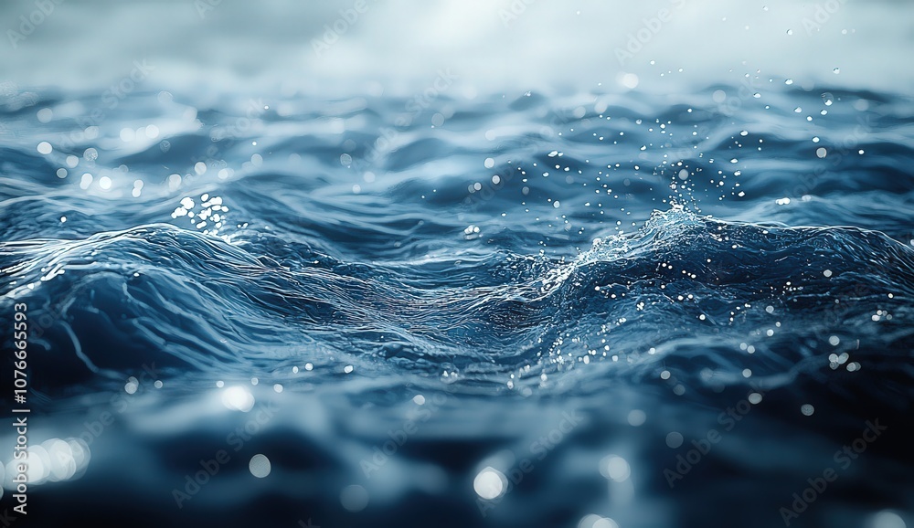 Water, water background with bubbles and ripples, blue color tone Water, water background with bubbles and ripples, blue color tone