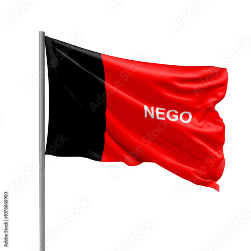 Flag of Paraiba State from Brazil Waving on Transparent Background