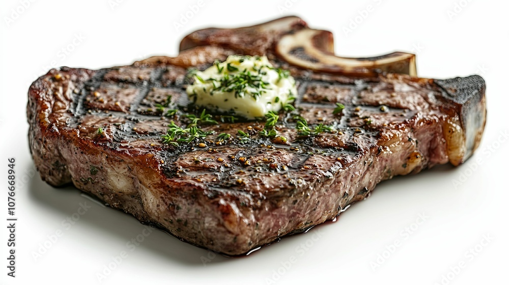 Grilled Steak with Herb Butter and Grilled Bone Grilled Steak with Herb Butter and Grilled Bone