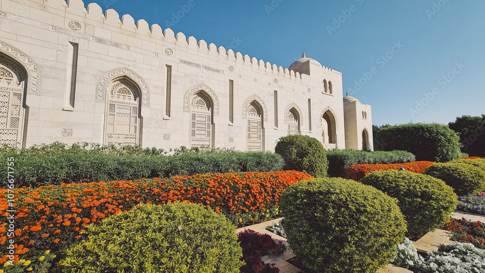 Obraz premium Muscat, Oman, Sultan Qaboos Grand Mosque