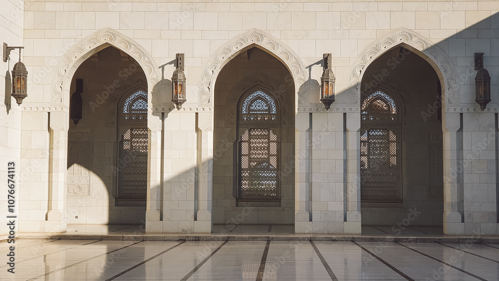 Fototapeta premium Muscat, Oman, Sultan Qaboos Grand Mosque