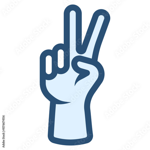 peace hand gesture icon