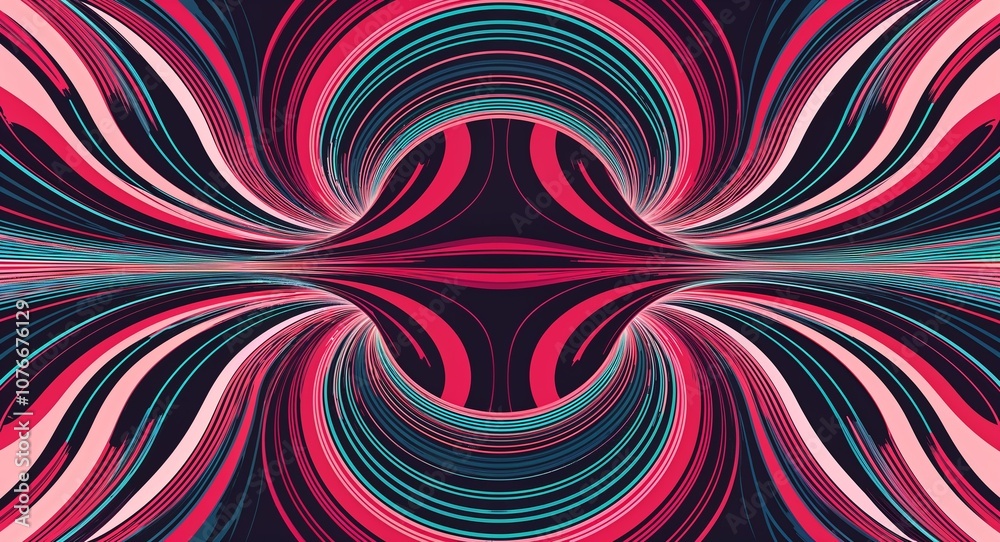 Obraz premium Layered circles forming a dynamic pulsing pattern