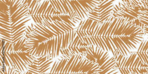 Hand-drawn exotic floral geometric pattern. Vector seamless pattern