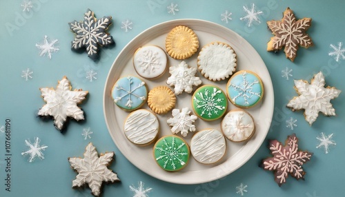 Cookies with Christmas decorations added