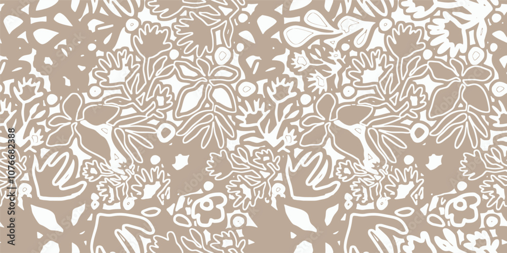 Fototapeta premium elegant seamless pattern flowers, design elements. grunge textured textile, fabric, wallpapers