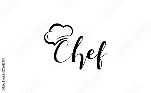 Creative Chef Hat Restaurant Logo Vector Design Illustration