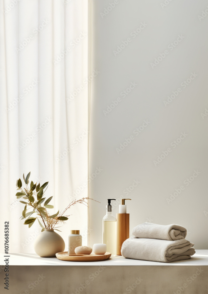 Towel simplicity windowsill bathroom. Towel simplicity windowsill bathroom.