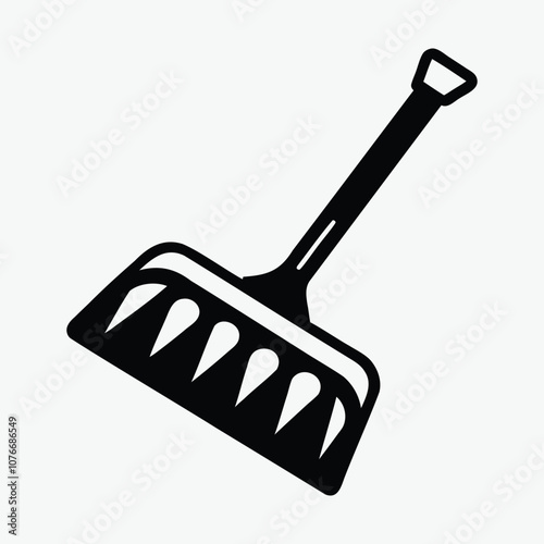 minimal ice scraper silhouette design for winter tools