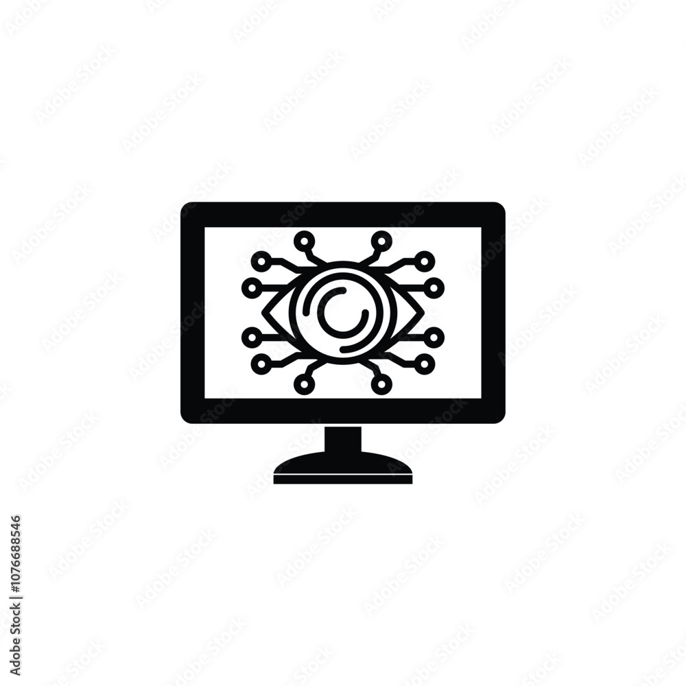 ai icon eye vector Artificial intelligence icon logo ai icon eye vector Artificial intelligence icon logo