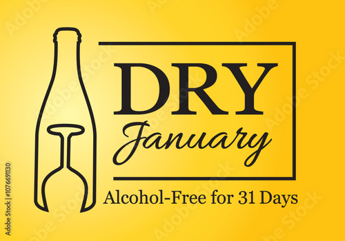 Obraz na płótnie DRY JANUARY - YELLLOW 1 w salonie