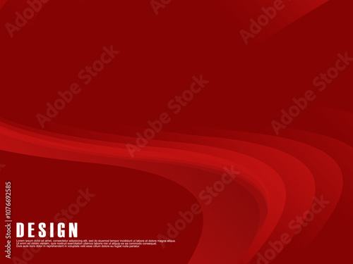 Abstract red color background. Dynamic shape composition. Red wave gradient cloud pattern. Red gradient background vector illustration.