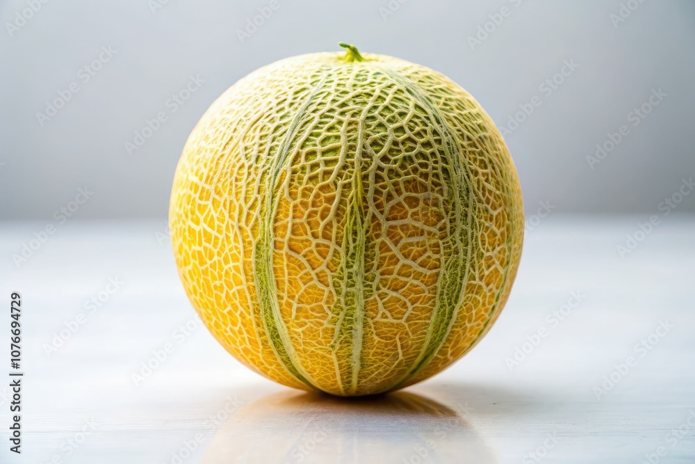 Ripe Melon on a White Background - Fresh and Healthy Produce Photography Ripe Melon on a White Background - Fresh and Healthy Produce Photography