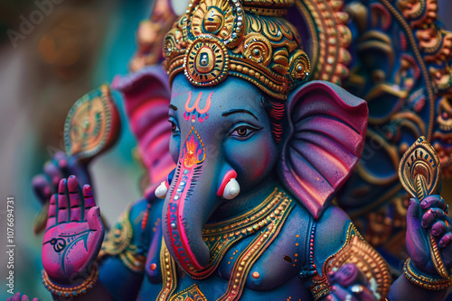 Wallpaper Mural Greeting card with bright holiday composition for Ganesh Chaturthi Torontodigital.ca