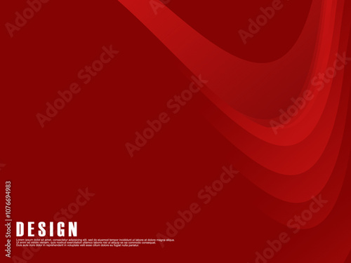 Abstract red color background. Dynamic shape composition. Red wave gradient cloud pattern. Red gradient background vector illustration.