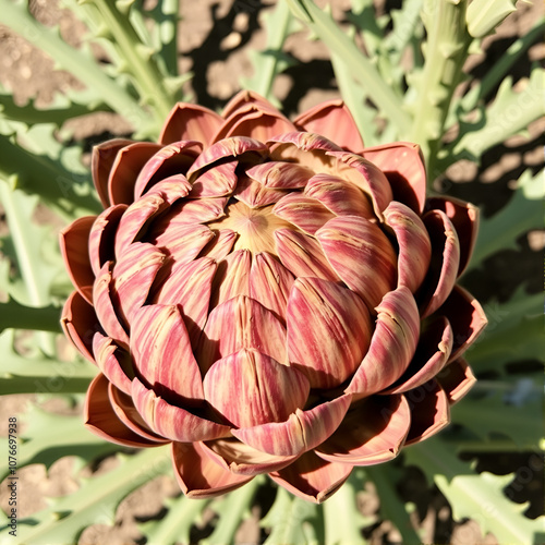 Artichoke Plant, also known as Cardoon or Thistle photo