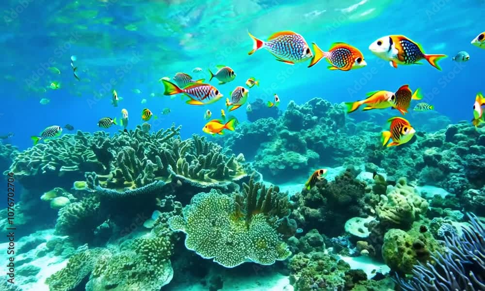 Underwater coral reef with fish and tropical marine life Underwater coral reef with fish and tropical marine life
