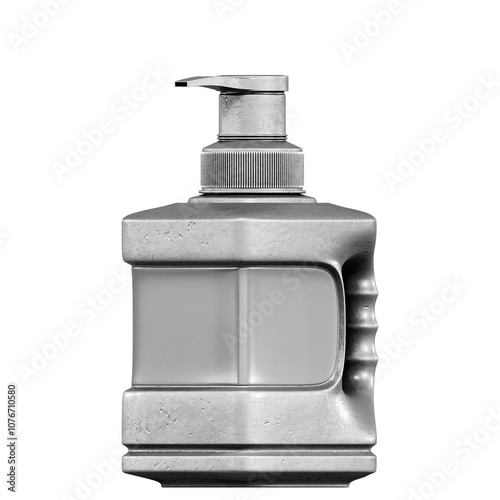 3D Realistic Car Engine Oil Bottle For Mockup – Transparent PNG Background, Editable Design