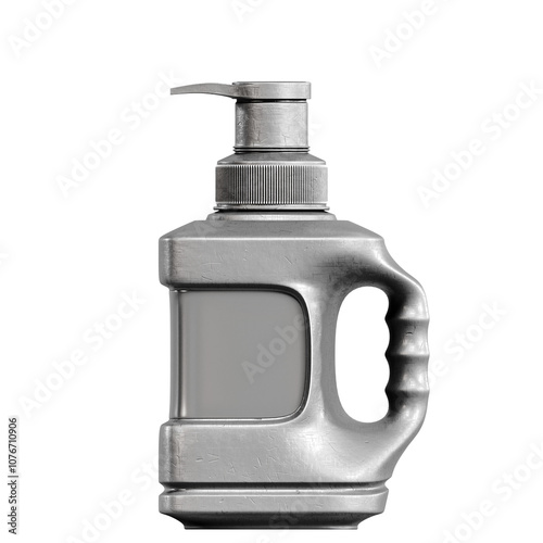 3D Realistic Car Engine Oil Bottle For Mockup – Transparent PNG Background, Editable Design
